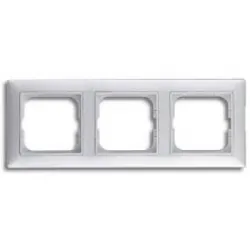 Рамка ABB декоративна за ключове и контакти 3 модула, бяла, Basic55 Рамка ABB декоративна за ключове и контакти 3 модула, бяла, Basic55
