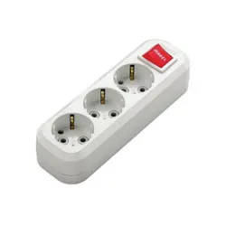 Разклонител Makel електрически без кабел 3 гнезда, бял Разклонител Makel електрически без кабел 3 гнезда, бял