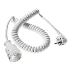 Удължител as - Schwabe кабелен с PVC изолация 1 гнездо, 2.5 м, 3x1.5 мм2, ШВПС-В / H05VV-F, бял