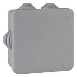 Кутия Schneider Electric разклонителна PVC за открит монтаж, противовлажна 100x100x50 мм, открит монтаж, сива, 55 IP, Mureva Кутия Schneider Electric разклонителна PVC за открит монтаж, противовлажна 100x100x50 мм, открит монтаж, сива, 55 IP, Mureva