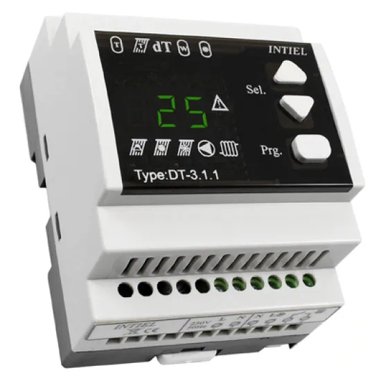 Терморегулатор Intiel за подово отопление  10 A, от -40 до +100 °C, DT-3.1.1