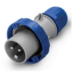 Щепсел Scame промишлен мобилен монофазен 63 A, 230 V, 2P+E, син, Optima Щепсел Scame промишлен мобилен монофазен 63 A, 230 V, 2P+E, син, Optima