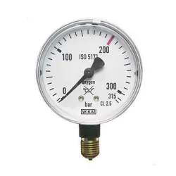 Манометър GCE за кислород радиален ф 63 мм, 0-200 bar, M12x1.5 Манометър GCE за кислород радиален ф 63 мм, 0-200 bar, M12x1.5
