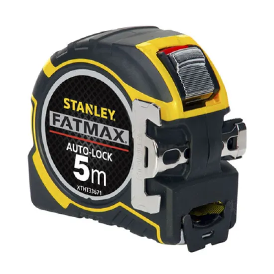 Ролетка Stanley пластмасова противоударна с магнит 5 м, FatMax Autolock