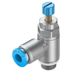 Клапан Festo дроселен възвратен отработен въздух 0.2-10 bar, 6 мм, GRLA-1/8-QS-6-RS-D Клапан Festo дроселен възвратен отработен въздух 0.2-10 bar, 6 мм, GRLA-1/8-QS-6-RS-D