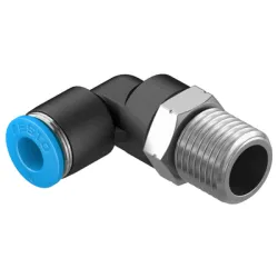 Съединител Festo пневматичен шлаух - резба Г-образен 1/4, шлаух 6 мм, QSL-1/4-6 Съединител Festo пневматичен шлаух - резба Г-образен 1/4, шлаух 6 мм, QSL-1/4-6