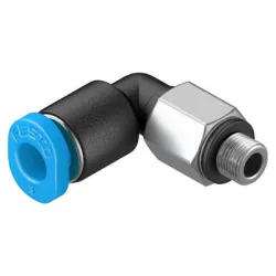 Съединител Festo пневматичен шлаух - резба Г-образен мини М3, шлаух 3 мм, QSML-M3-3 Съединител Festo пневматичен шлаух - резба Г-образен мини М3, шлаух 3 мм, QSML-M3-3