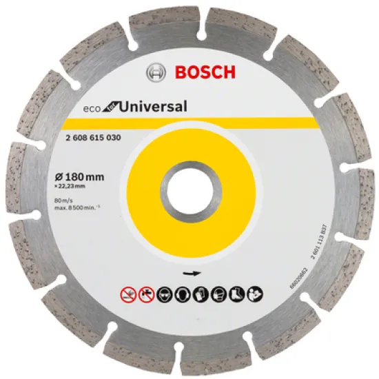 Диск Bosch диамантен за сухо рязане универсален 180x22.23 мм, 7 мм, Eco for Universal