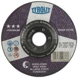 Диск Tyrolit карбофлексен за рязане на чугун 230х22.2х3 мм, ZA30P-BFXA, Premium*** Focur Extra Диск Tyrolit карбофлексен за рязане на чугун 230х22.2х3 мм, ZA30P-BFXA, Premium*** Focur Extra