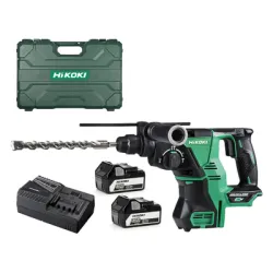 Перфоратор HiKOKI - Hitachi акумулаторен безчетков SDS-plus, 18 V, 5 Ah, 2.6 J, DH18DBL