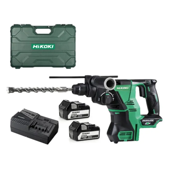 Перфоратор HiKOKI - Hitachi акумулаторен безчетков SDS-plus, 18 V, 5 Ah, 2.6 J, DH18DBL Перфоратор HiKOKI - Hitachi акумулаторен безчетков SDS-plus, 18 V, 5 Ah, 2.6 J, DH18DBL