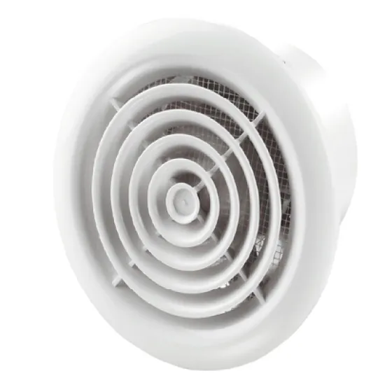 Вентилатор Vents за стенен монтаж кръгъл 14 W, 98 м3/ч, ф 141х104 мм, ф 100 мм, бял, PF 100 Вентилатор Vents за стенен монтаж кръгъл 14 W, 98 м3/ч, ф 141х104 мм, ф 100 мм, бял, PF 100