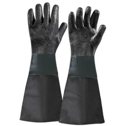 Ръкавици Fervi каучукови  един размер, 450 мм, черни, 0580/21