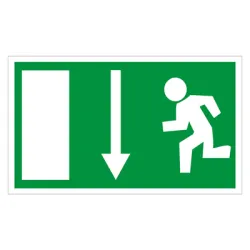 Знак Totem лепенка указателен Авариен изход спасителен маршрут 02 250х147 мм Знак Totem лепенка указателен Авариен изход спасителен маршрут 02 250х147 мм