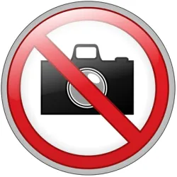 Знак Totem лепенка забранителен Забранено е снимането ф 150 мм Знак Totem лепенка забранителен Забранено е снимането ф 150 мм