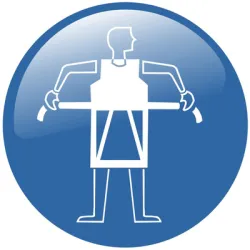 Знак Totem лепенка задължителен Трябва да се носи защитен колан ф 150 мм Знак Totem лепенка задължителен Трябва да се носи защитен колан ф 150 мм