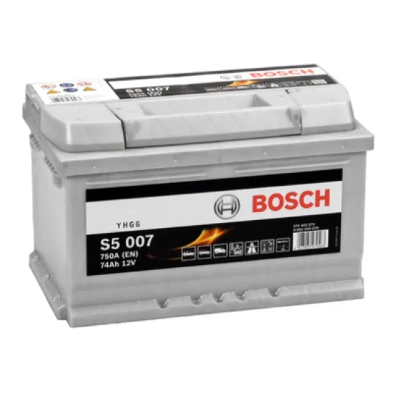 Акумулатор Bosch за автомобил  12 V, 74 Ah, S5 007