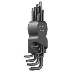 Ключ Heyco Г-образен Torx комплект TX9 - TX40 мм, 8 бр., HP 1349