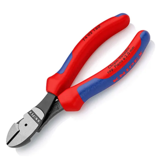 Клещи Knipex резачки странични усилени, с изолация 160 мм, 3.4 мм, 74 02 160 SB