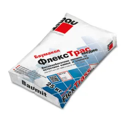 Лепило Baumit циментово за плочки супер гъвкаво 25 кг, сиво, Baumacol FlexTrass medio