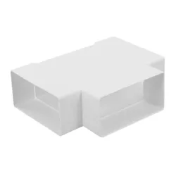 Тройник PVC Haco за правоъгълен въздуховод  90 °, 110х55 мм, бял, CTP