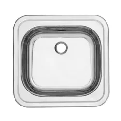 Мивка Chrom иноксова за вграждане с 1 корито ф 52 мм, 500x480x160 мм