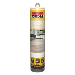 Лепило уплътнително Soudal акрилно за паркет и ламинат 280 мл, орех Лепило уплътнително Soudal акрилно за паркет и ламинат 280 мл, орех