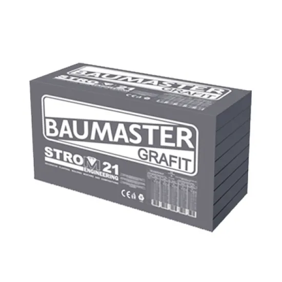 EPS Strom стиропор, графитен за изолация 20х500х1000 мм, 15-18 кг/м3, Baumaster Grafit