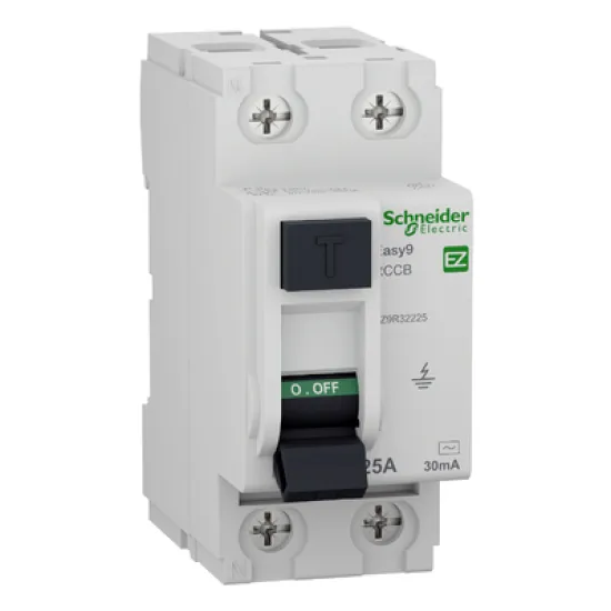 Дефектнотокова защита Schneider Electric 2P тип AC 25 A, 30 mA, 3 kA, Easy 9