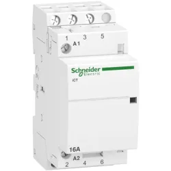 Контактор Schneider Electric модулен автоматичен 3P, 3 NO, 230 V, 16 A, Acti 9 iCT Контактор Schneider Electric модулен автоматичен 3P, 3 NO, 230 V, 16 A, Acti 9 iCT