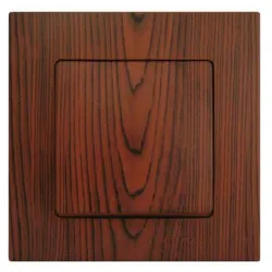 Ключ Makel електрически стълбищен скрит монтаж, 10 A, тъмно дърво, Lillium Natural