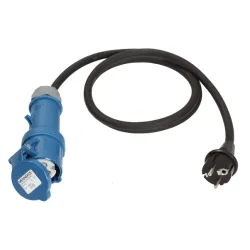 Удължител as - Schwabe кабелен гумиран 1 гнездо, 1.5 м, черен, 3х2.5 мм2 Удължител as - Schwabe кабелен гумиран 1 гнездо, 1.5 м, черен, 3х2.5 мм2