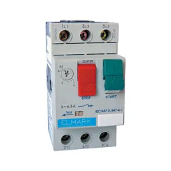 Прекъсвач Elmark моторен със защита срещу претоварване триполюсен 3P, 1.0-1.6 А, 690 V, TM 2 Прекъсвач Elmark моторен със защита срещу претоварване триполюсен 3P, 1.0-1.6 А, 690 V, TM 2