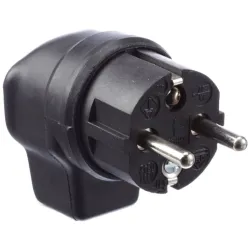 Щепсел as - Schwabe монофазен шуко ъглов 16 A, 230 V, черен Щепсел as - Schwabe монофазен шуко ъглов 16 A, 230 V, черен