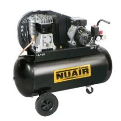 Компресор NUAIR с електродвигател с ремъчна предавка 10 bar, 2 к.с., 255 л/мин, 100 л, B2800/100 CM2 Компресор NUAIR с електродвигател с ремъчна предавка 10 bar, 2 к.с., 255 л/мин, 100 л, B2800/100 CM2