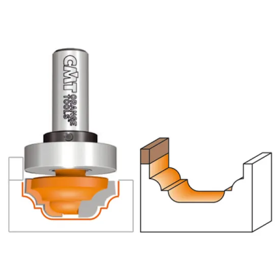 Фрезер CMT за дърво профилен декоративен ф 31.7х13/58 мм, ф 8 мм, R 4 мм, 7/8/948