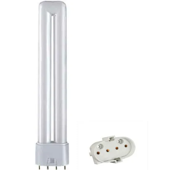 Лампа / крушка Osram луминесцентна енергоспестяваща  компактна PL C, 18 W, 230 V, 2G11, 4000 K, Dulux L Lumilux