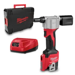 Нитачка Milwaukee акумулаторна професионална 12 V, 2 Ah, 9 kN, 2.4-4.8 мм, M12BPRT-201X Нитачка Milwaukee акумулаторна професионална 12 V, 2 Ah, 9 kN, 2.4-4.8 мм, M12BPRT-201X