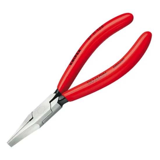 Клещи Knipex плоскоусти прави, с изолация 125 мм, 37 11 125