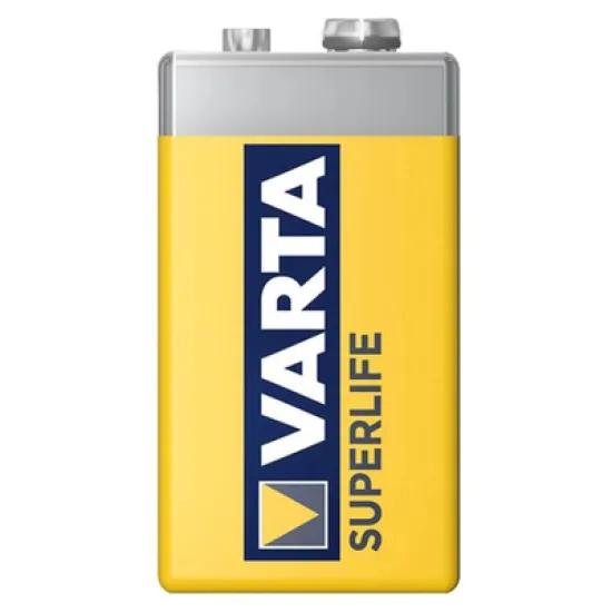 Батерия Varta правоъгълна цинкова 9 V, 6F22, Superlife