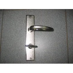 Дръжка Metal за сервизна брава с цял шилд 232х38 мм, 90 мм, никел, Mirela 1