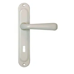 Дръжка Sonico реверсивна за обикновена брава с цял шилд 220х40 мм, 70 мм, бяла, Sofia Дръжка Sonico реверсивна за обикновена брава с цял шилд 220х40 мм, 70 мм, бяла, Sofia