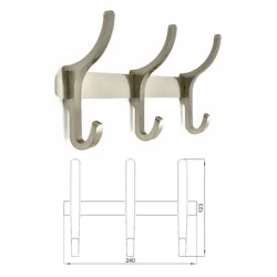 Закачалка Umut Kulp за дрехи  240х123 мм, инокс, OVAL ASK Закачалка Umut Kulp за дрехи  240х123 мм, инокс, OVAL ASK