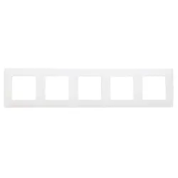 Рамка Legrand декоративна за ключове и контакти 5 модула, бяла, Niloe