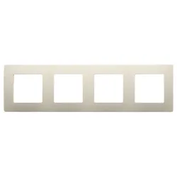 Рамка Legrand декоративна за ключове и контакти 4 модула, крем, Niloe