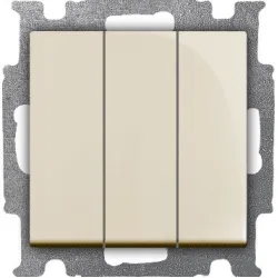 Ключ ABB електрически интериорен троен скрит монтаж, 10 A, слонова кост, 106/3/1 UC-92-507