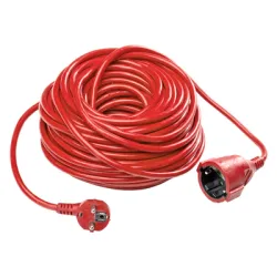 Удължител as - Schwabe кабелен с PVC изолация 1 гнездо, 25 м, 3x1.5 мм2, ШВПС-В / H05VV-F, червен