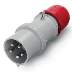 Щепсел Scame промишлен мобилен трифазен 16 A, 400 V, 3P+N+E, червен, Optima