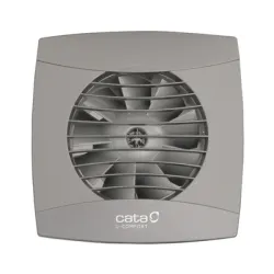 Вентилатор Cata за стенен монтаж квадратен с клапа 8 W, 110 м3/ч, 150х150х122.5 мм, ф 100 мм, инокс, UC-10 STD