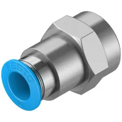 Съединител Festo пневматичен шлаух - резба 3/8, шлаух 10 мм, QSF-3/8-10-B Съединител Festo пневматичен шлаух - резба 3/8, шлаух 10 мм, QSF-3/8-10-B
